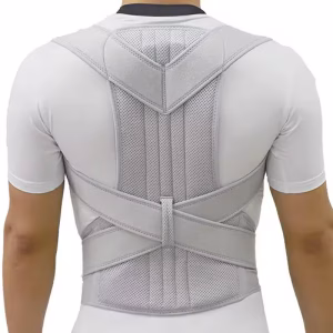 back-brace-white-display Back brace displayed while used on the back of a human