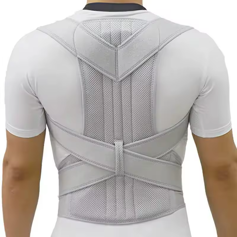 back-brace-white-display Back brace displayed while used on the back of a human